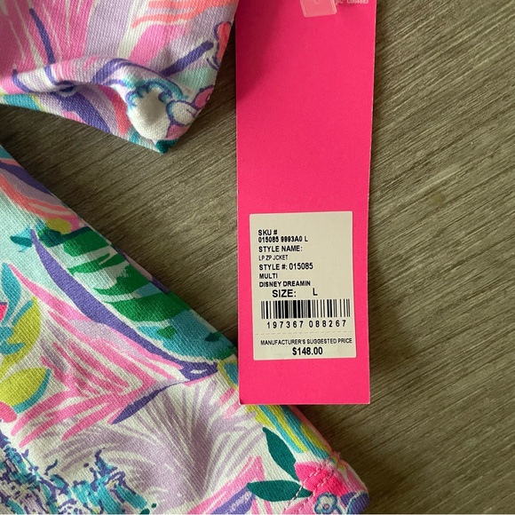 NWT Lilly Pulitzer Disney Minnie Mouse Daisy LP Zip Jacket Skipper Popover - Picture 5 of 8